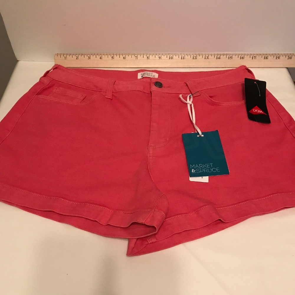 MARKET & SPRUCE Pink Shorts Dylan Women’s Size 12 NWT - Picture 7 of 16